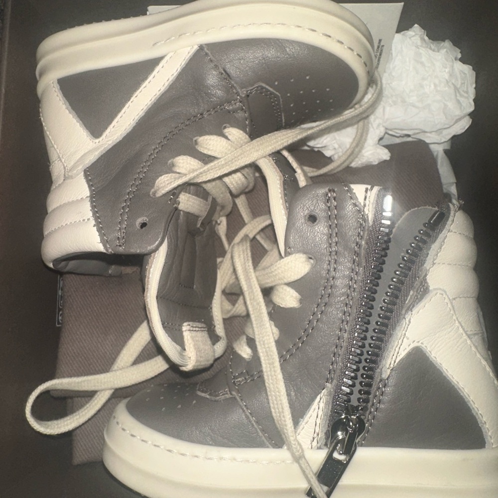 Stylish Gray and Cream Kids Shoes